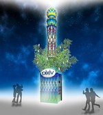 pixivユーザーの投稿で作る巨大七夕アート！六本木ヒルズ展望台で「pixiv 七夕短冊祭」開催｜写真1