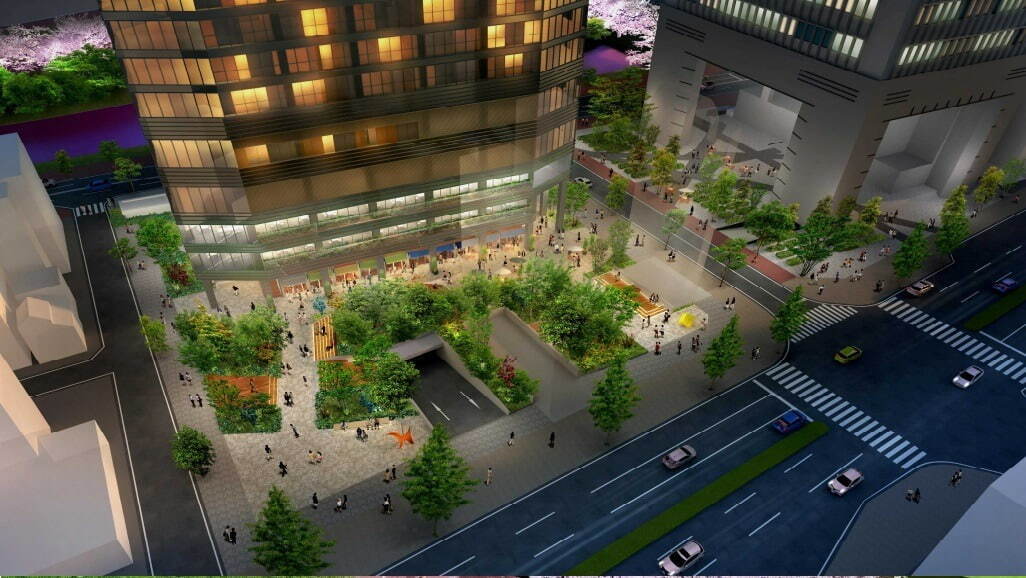 インターコンチネンタルホテルを中心とする複合ビルが福岡家庭裁判所跡地に、2030年開業予定｜写真2