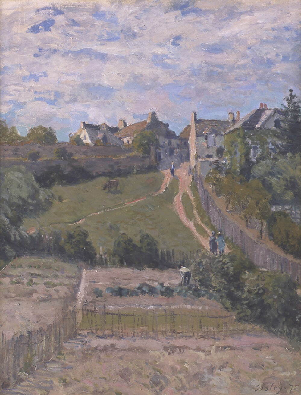 アルフレッド・シスレー《登り道》1875年、山王美術館蔵