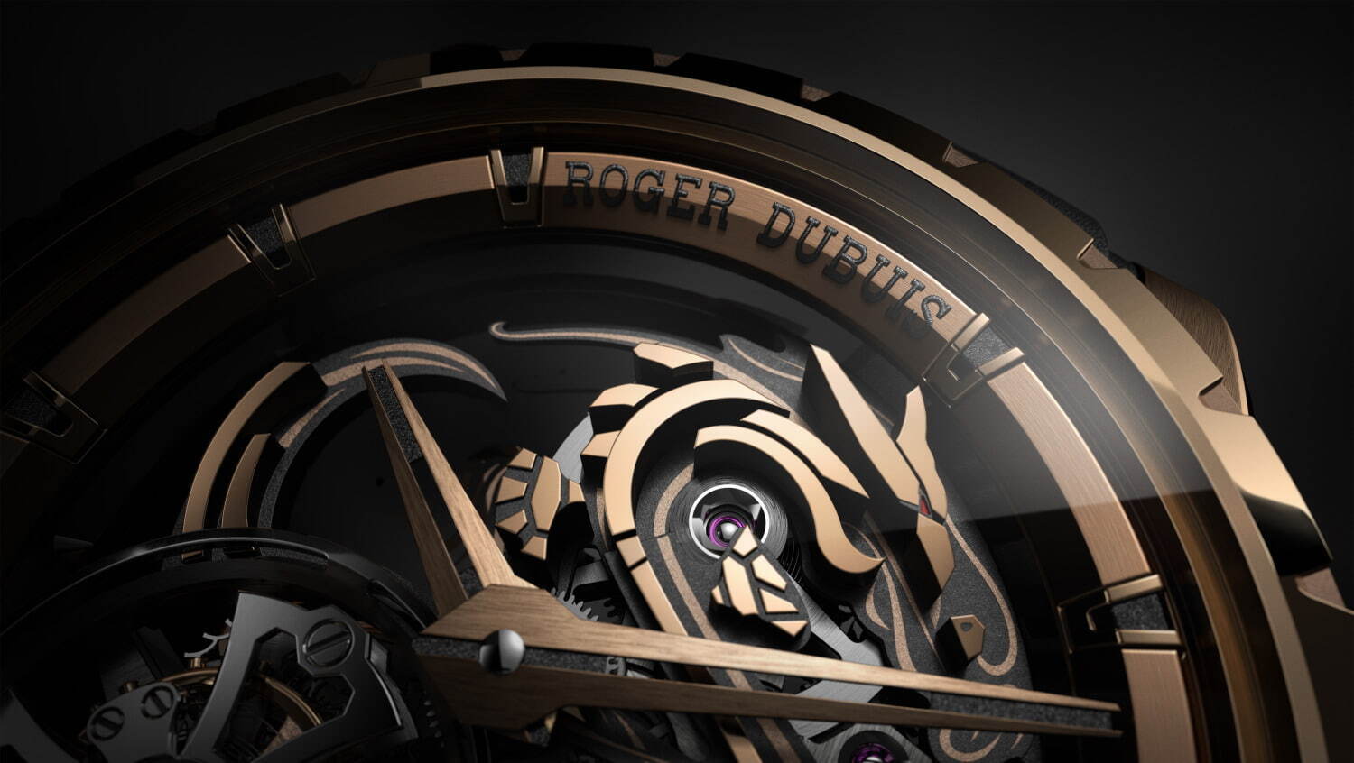 ロジェ・デュブイ“躍動するドラゴン”の限定腕時計、ピンクゴールドケース＆スケルトンムーブメントで｜写真7