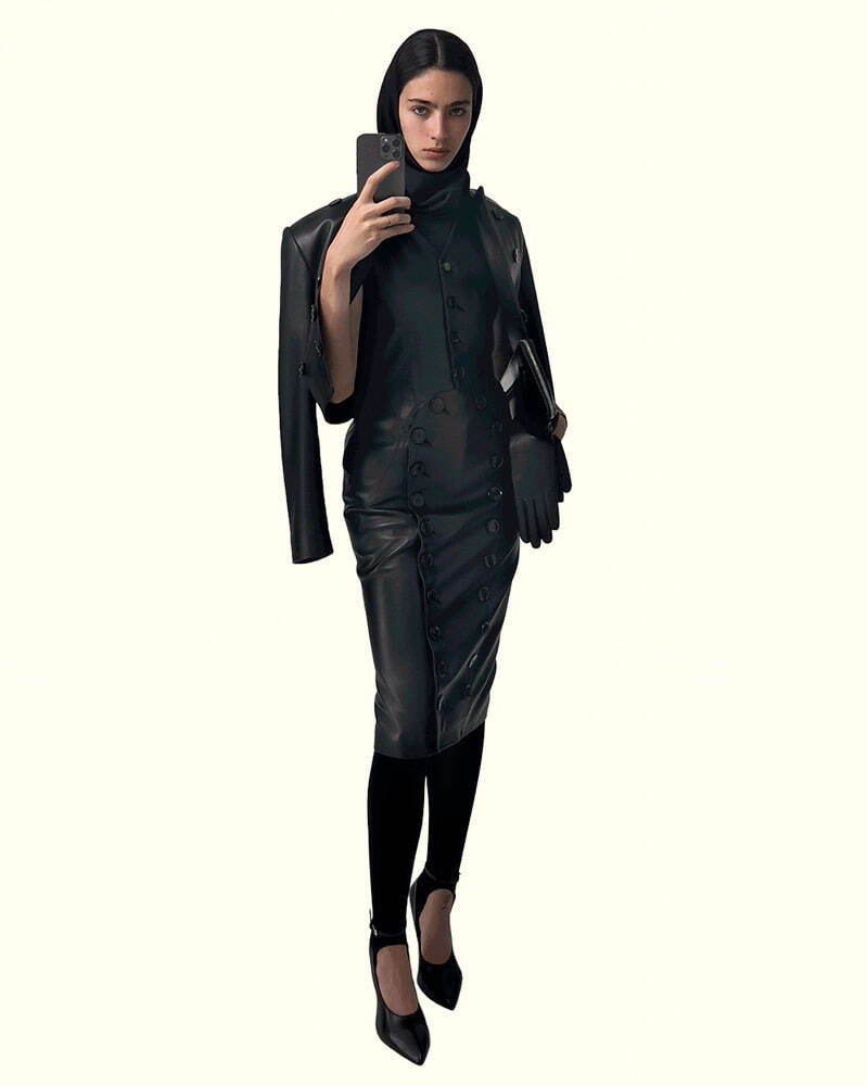 ALAIA アライアカラ長袖コト AA9M03566T471 995 ALAÏA ラウンドウール キャバン | コート | アライア JP