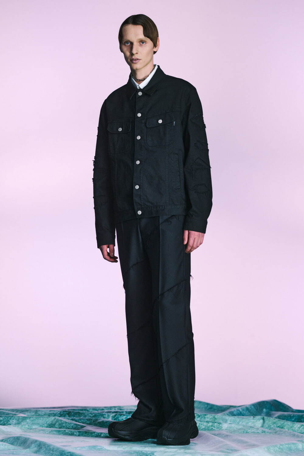 UNDERCOVER プレコレクション23SSコレクション　切替ポロシャツ UNDERCOVER プレコレクション23SSコレクション 切替ポロシャツ