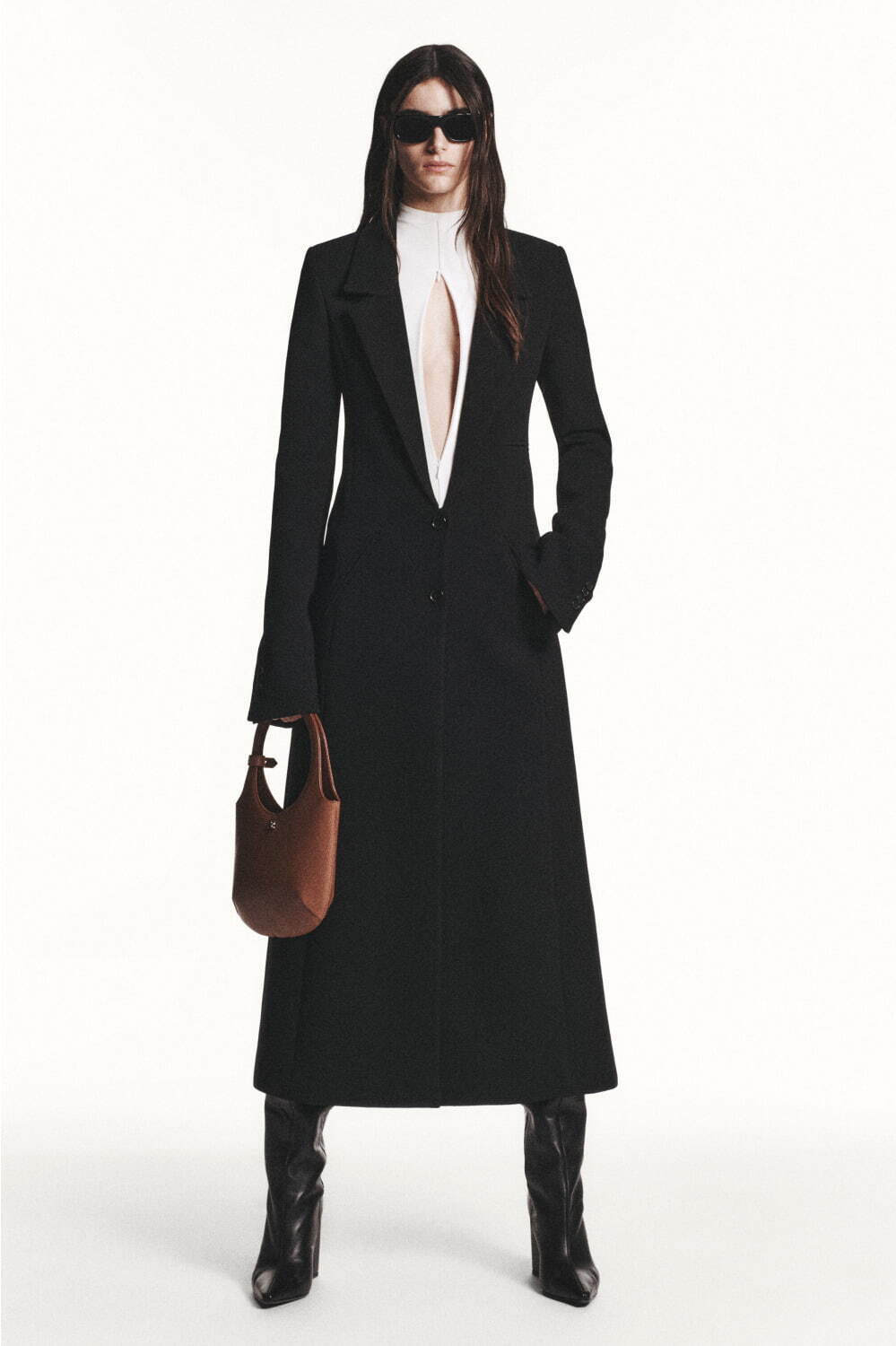 courreges velour&lether coat クレージュ