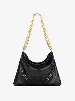 【注目】GIVENCHY ダブルバックル レザーバッグ ジバンシィ24年春夏バッグ「ヴォワイユー チェーン」“シルバーor