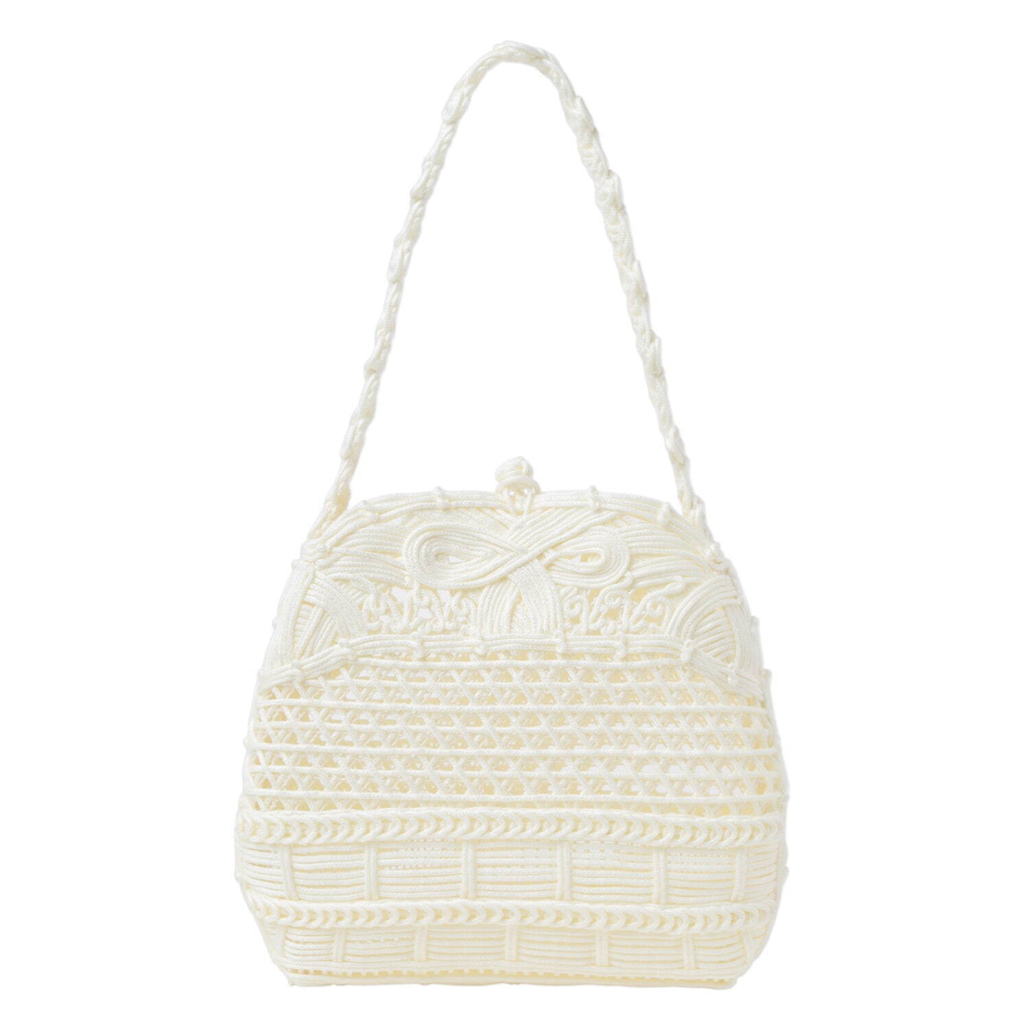 Cord Embroidery “Hanakago” Mini Hand Bag (WHITE) 51,700円