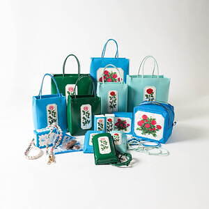 ビームス クチュール×ルル メリー“花＆スワン”刺繍入り