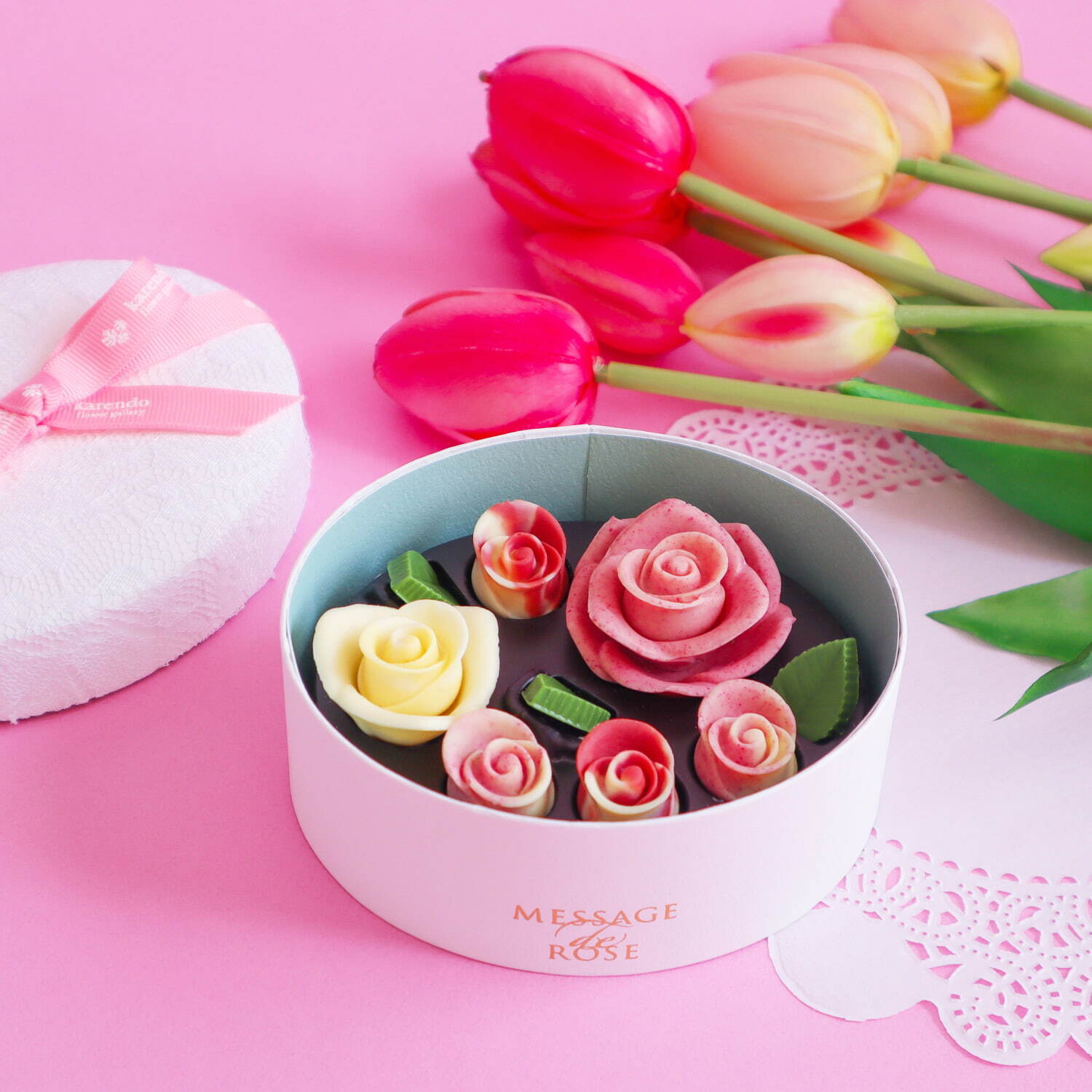 花屋が作る“バラ型チョコ”にチューリップ着想の新作、24年バレンタイン＆ホワイトデー限定｜写真7
