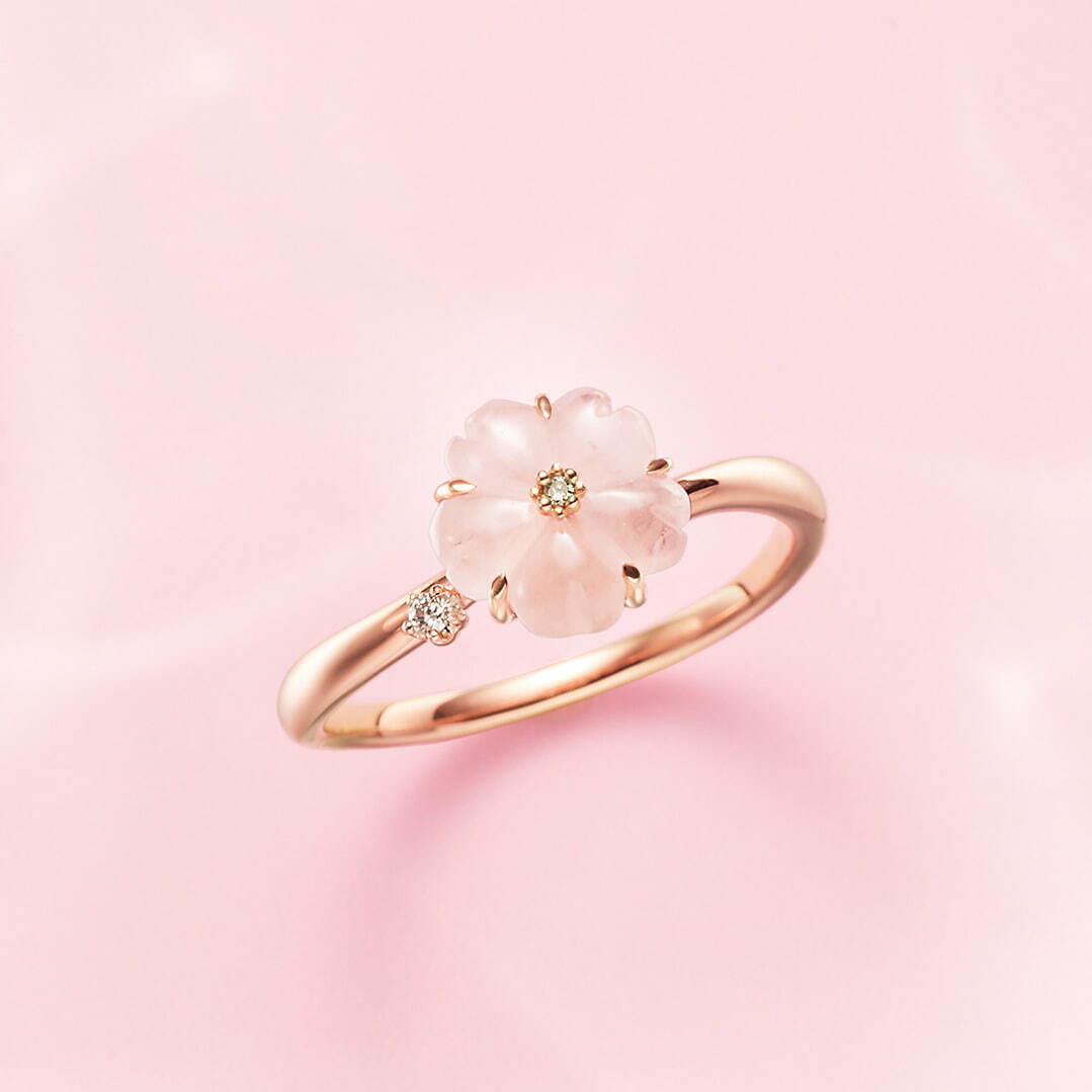 K10PG Ring / Rose Quartz / Diamond 46,200円