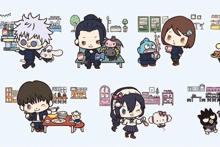 「呪術廻戦 懐玉・玉折×サンリオキャラクターズ」五条悟＆シナモンなどグッズ、池袋ほか全国で販売