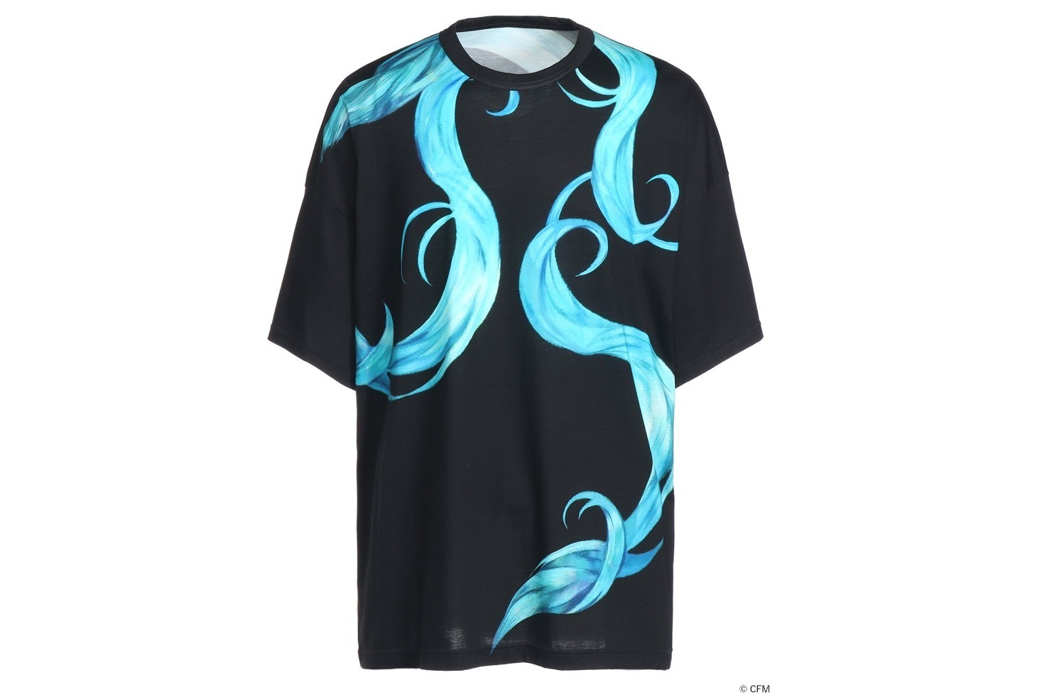 ネクタイ｜Ground Y×「初音ミク」ミクの髪の毛グラフィック＆フェイスプリントTシャツ、ワッペンフーディも