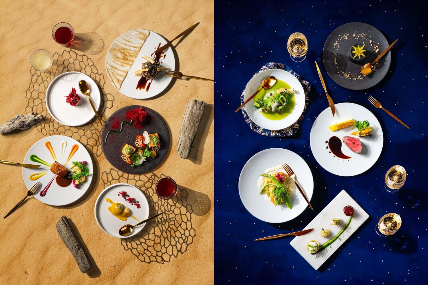 地球モチーフ｜【延期】『星の王子さま』ランチ＆ディナーがメズム東京で、物語を味わう肉・魚料理や星と砂漠を表現したデザートも