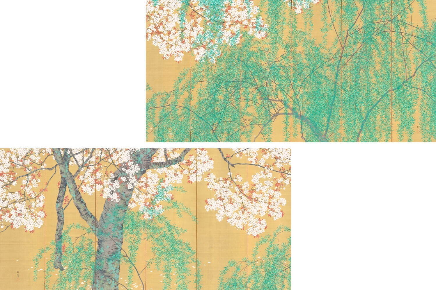 木島櫻谷 《柳桜図》 大正6年(1917年) 泉屋博古館東京蔵