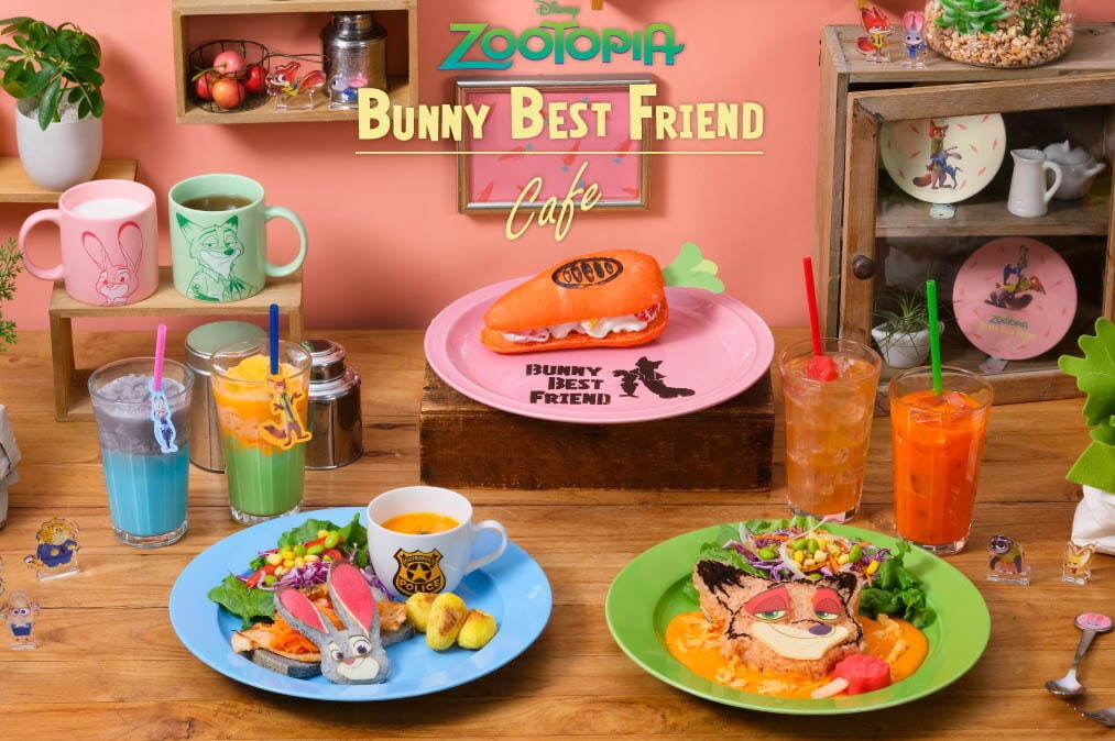 キャラクターカフェ｜ディズニー映画『ズートピア』のコラボカフェが原宿に、“ジュディ＆ニックの友情”テーマの限定メニュー