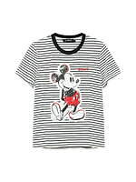 デシグアルのミッキーコレクション、刺繍やワッペン配したパッチワークデニムジャケット＆ストライプTシャツ｜写真8