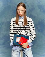 デシグアルのミッキーコレクション、刺繍やワッペン配したパッチワークデニムジャケット＆ストライプTシャツ｜写真20