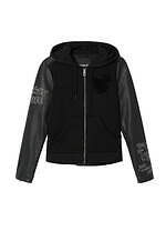 デシグアルのミッキーコレクション、刺繍やワッペン配したパッチワークデニムジャケット＆ストライプTシャツ｜写真3