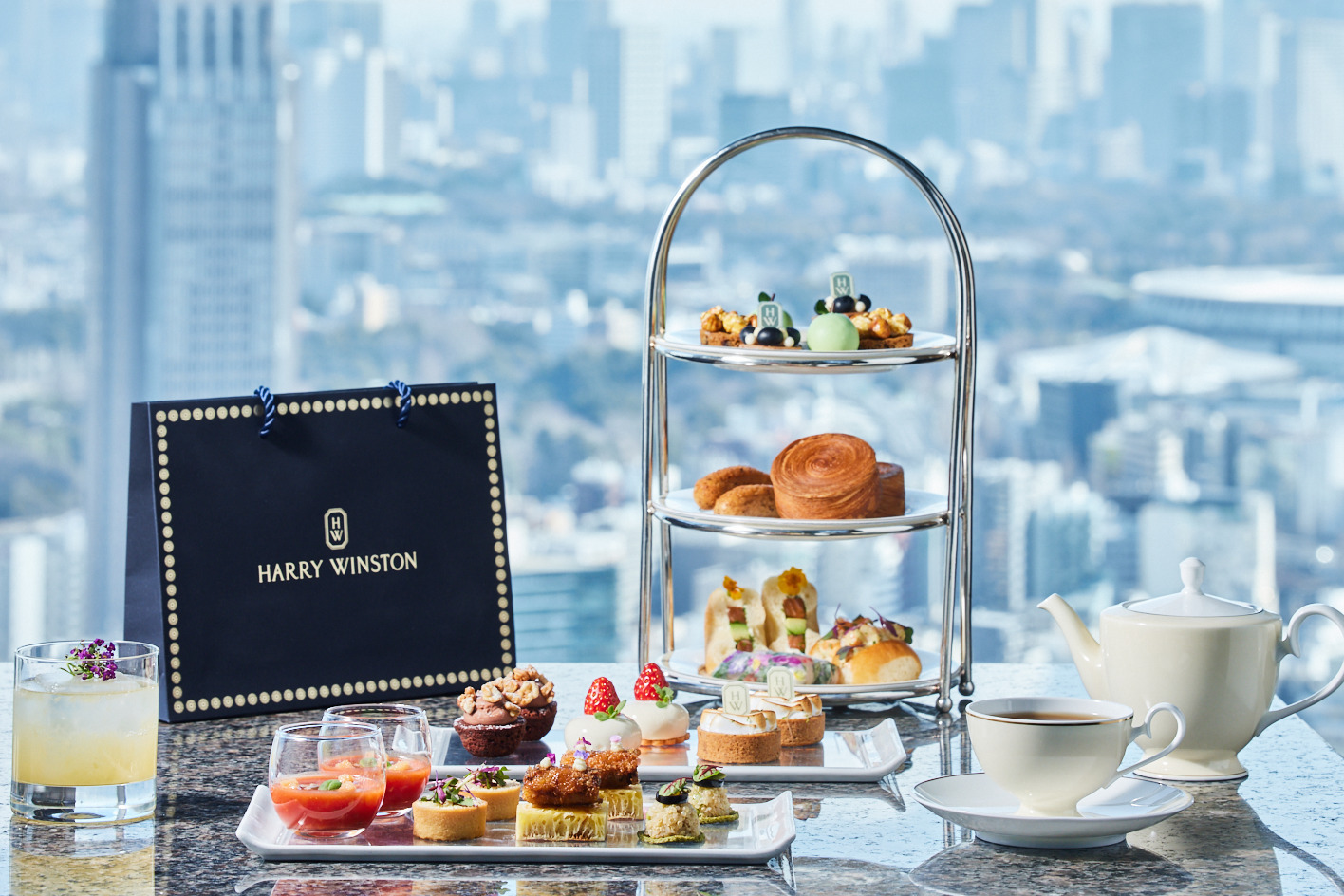 Moët & Chandon Brut ハリー・ウィンストンコラボ パーク ハイアット 東京×ハリー・ウィンストンのアフタヌーン