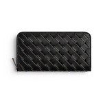 ボッテガ・ヴェネタ24年春夏ウィメンズ・メンズウォレット、“ブラウン×イエロー”の編み上げレザー財布｜写真6