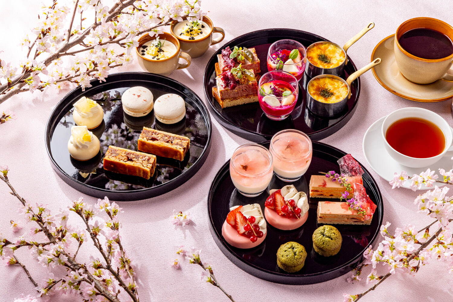 プルマン東京田町の桜アフタヌーンティー、いちご×桜のケーキや“花びら”入りパンナコッタ｜写真13