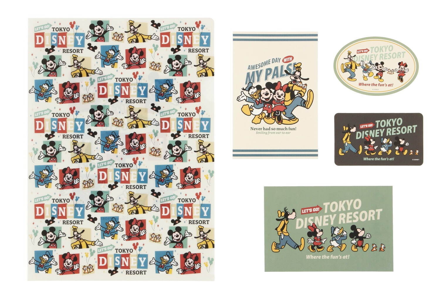 東京ディズニーリゾート“レトロ風”グッズ、満面スマイルの