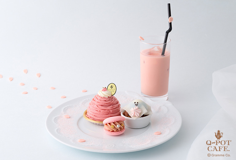 Q-pot CAFE.春の桜スイーツ、“富士山”オバケちゃんや華やかピンクの「サクラモンブラン」｜写真12