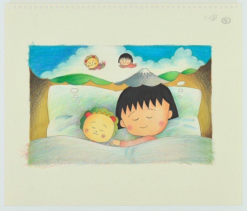 ちびまる子ちゃん浮世絵『ちびまる子ちゃんとコジコジ浮世絵