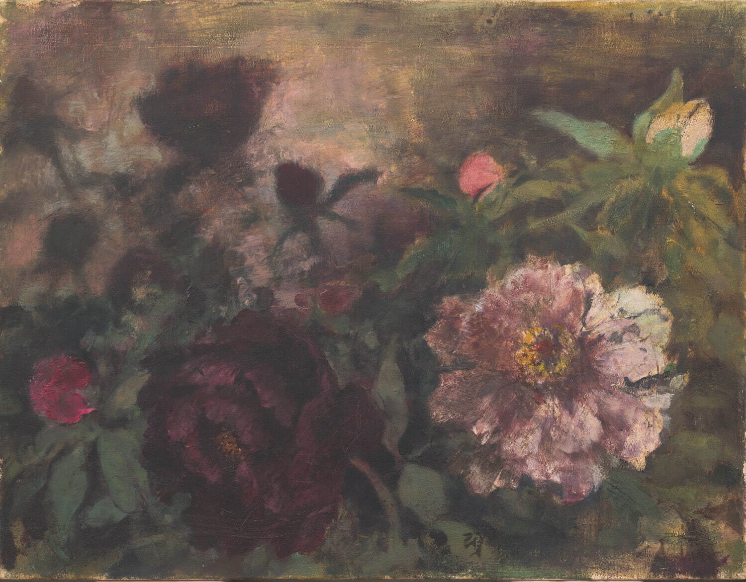 須田国太郎 《牡丹》 昭和16年(1941年) 公益財団法人上原美術館蔵