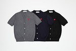 COMME des GARÇONS 半袖ニット M プレイ・コム デ ギャルソン初の半袖ニット＆カーディガン