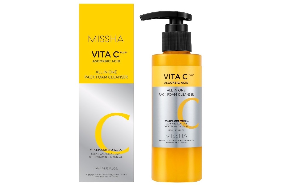 フェイスパック｜ミシャ「ビタシープラス」24年春スキンケア、“泡へ変化する”ジェル洗顔＆パックの2WAY洗顔料