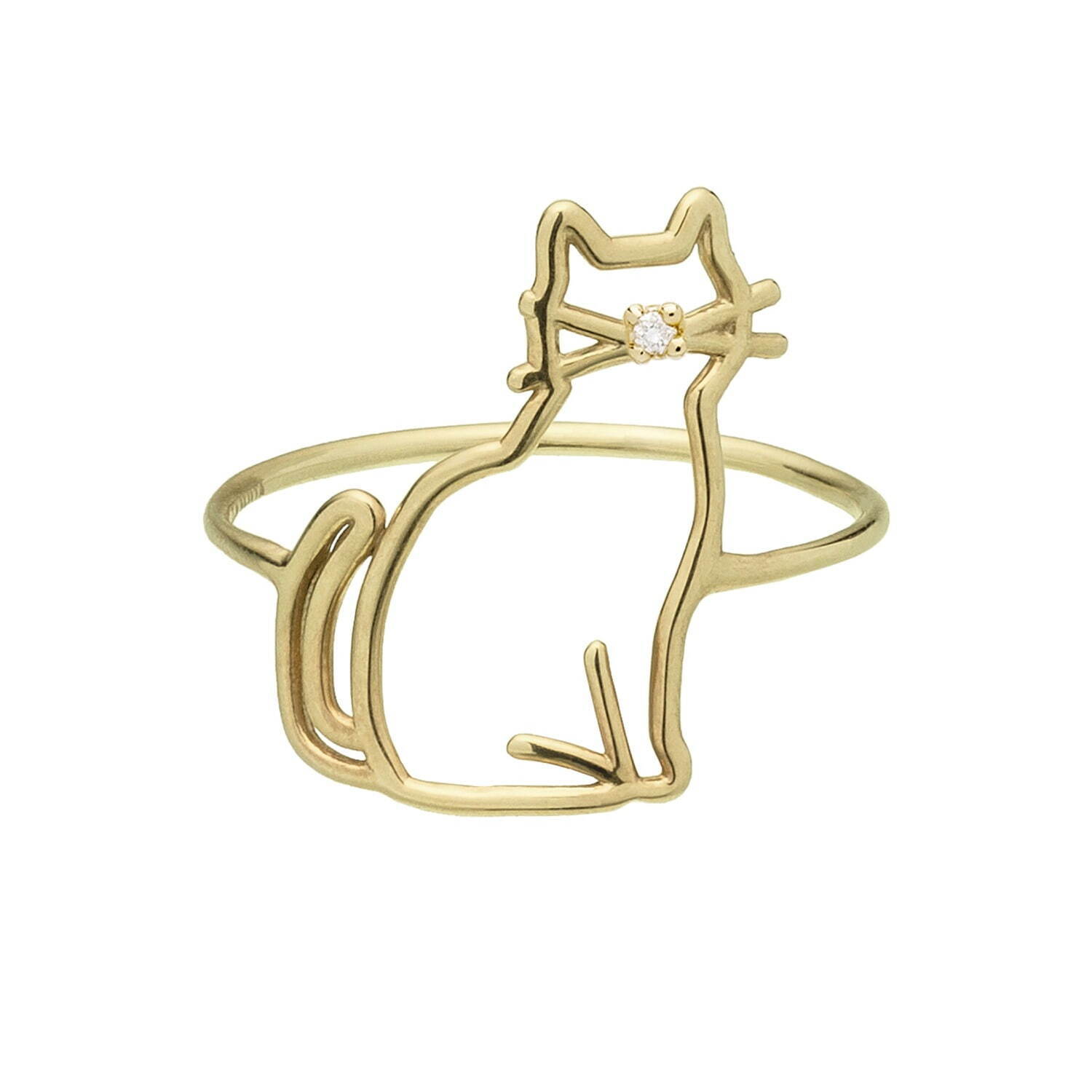 アリータの定番“猫”アクセサリー、優雅なおすわりモチーフのリングやダイヤモンドを飾ったピアス｜写真4