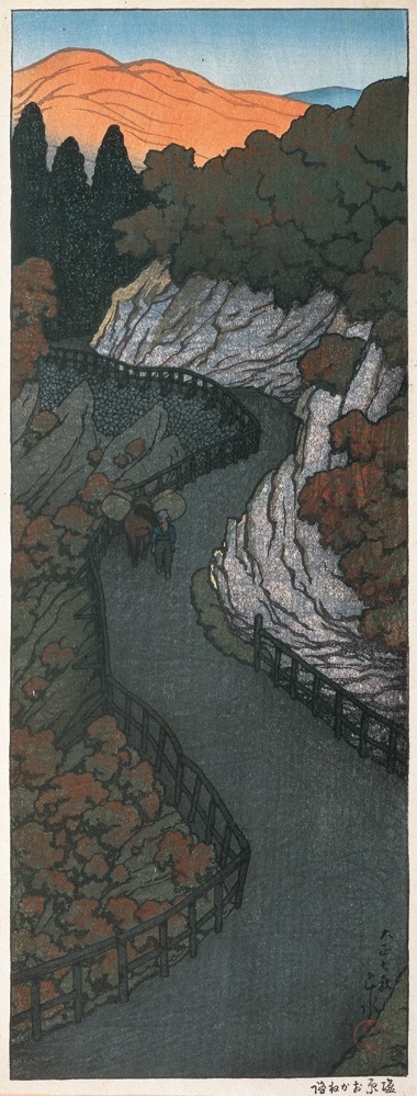 川瀬巴水 《塩原おかね路》 「塩原三部作」 大正7年(1918年)秋 渡邊木版美術画舗蔵