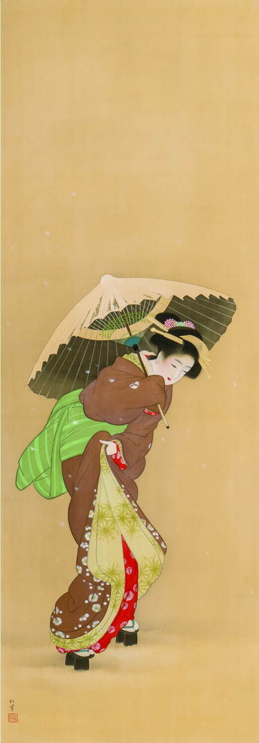 上村松園 《初雪》 1939年 福田美術館蔵
［福田美術館・通期展示］