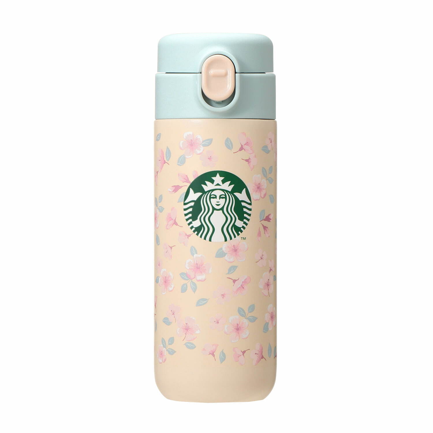スターバックス24年春「桜」グッズ、パステルカラーで桜を描いた