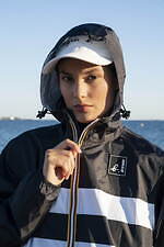 アニエスベー×ケーウェイのウィンドブレーカー、“モノトーン×鮮やかジップ”の総柄ブルゾンやコート｜写真11