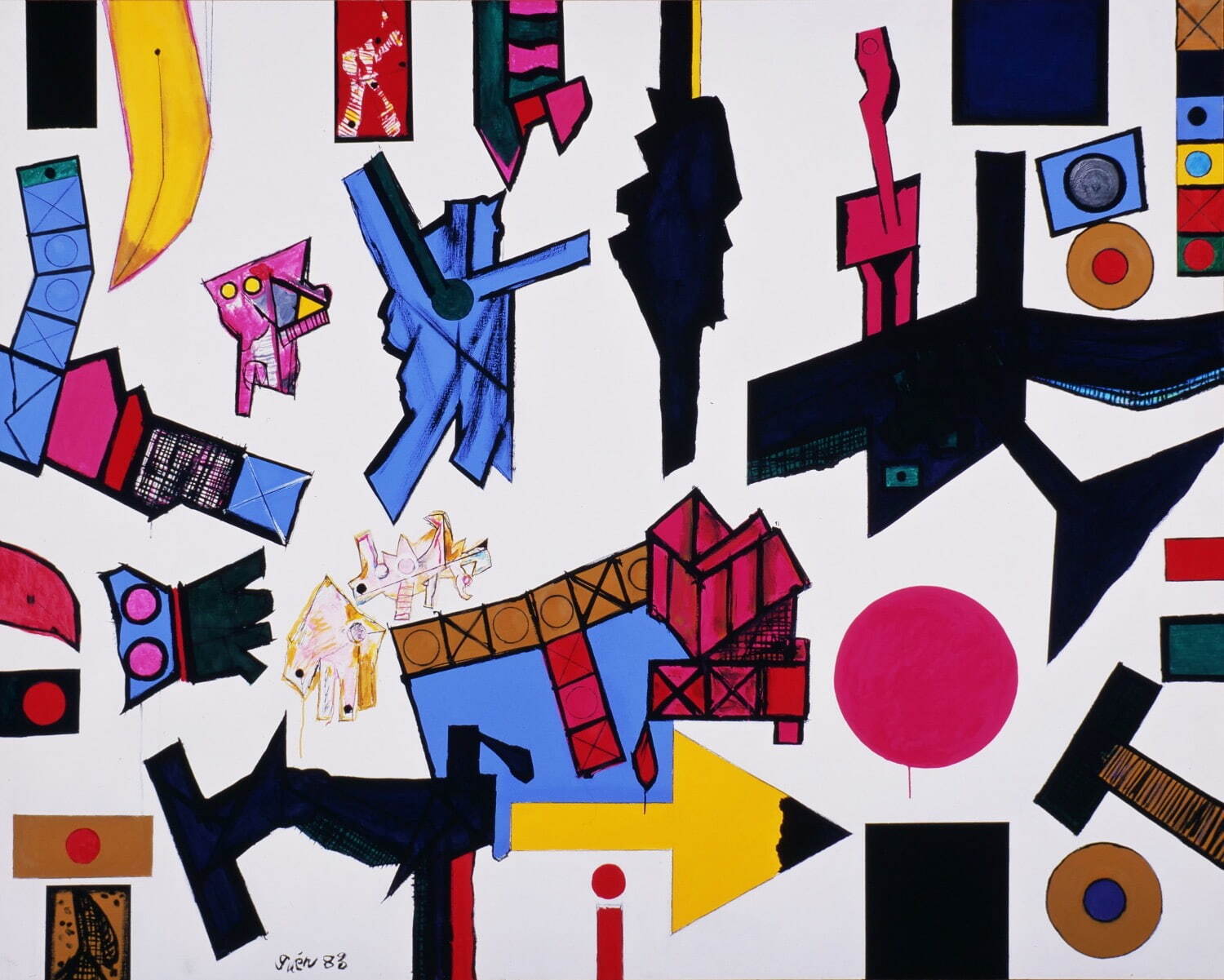 猪熊弦一郎 《No.1 星からの手紙(ラブ)》 1983年 丸亀市猪熊弦一郎現代美術館蔵 ©公益財団法人ミモカ美術振興財団