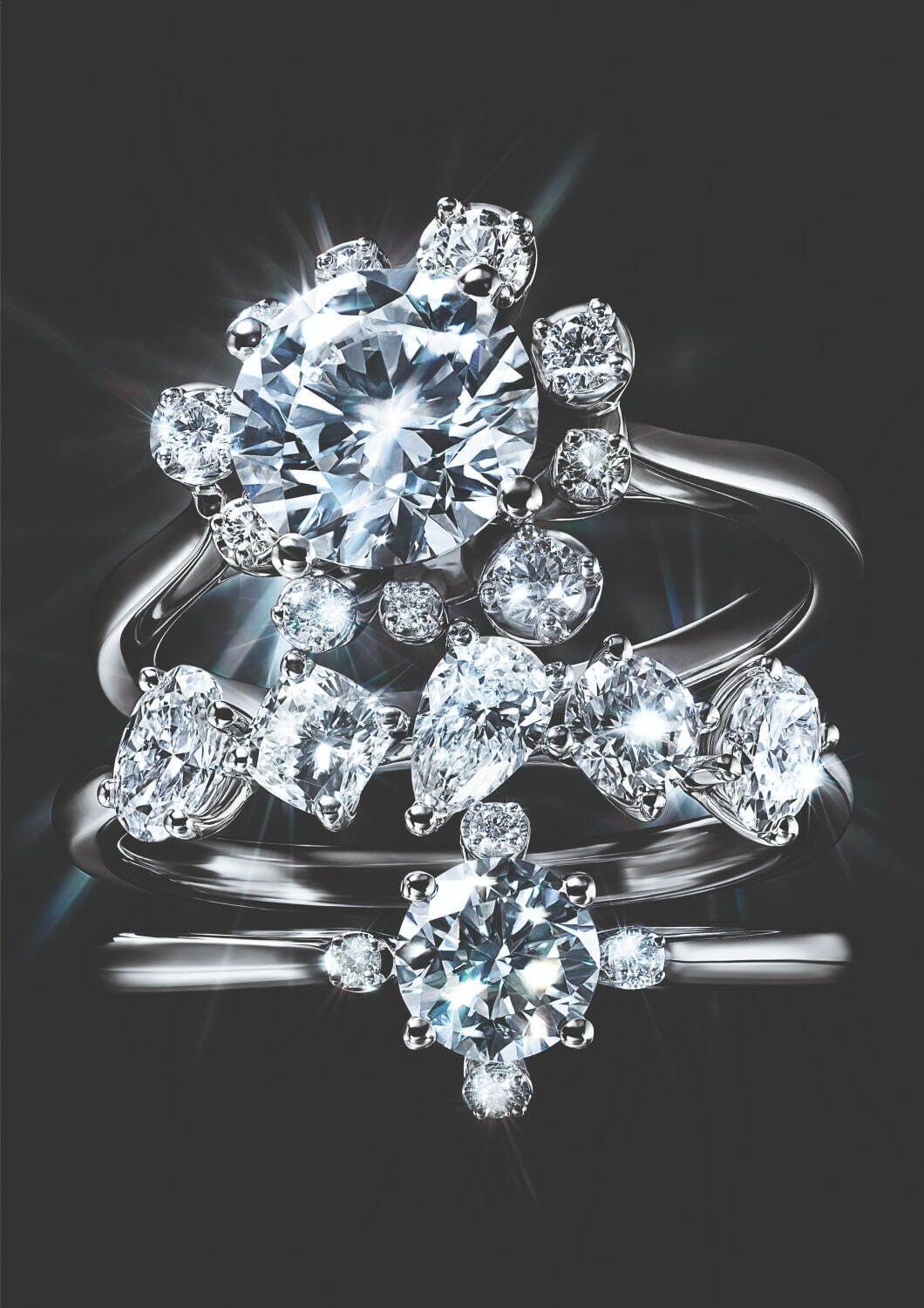 スワロフスキーの“100%ダイヤモンド”ジュエリー、幾何学的に連なるネックレス＆煌めくリングなど｜写真89