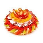 カフェコムサ24年ひなまつり限定ケーキ、“菱餅”イメージのフルーツケーキ＆桃の花チョコのミルクレープ｜写真2