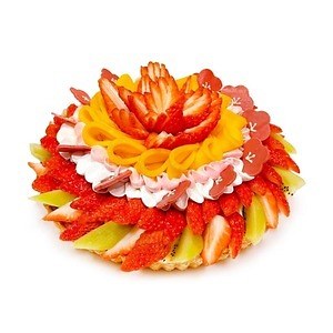 カフェコムサ24年ひなまつり限定ケーキ、“菱餅”イメージのフルーツケーキ＆桃の花チョコのミルクレープ｜写真2