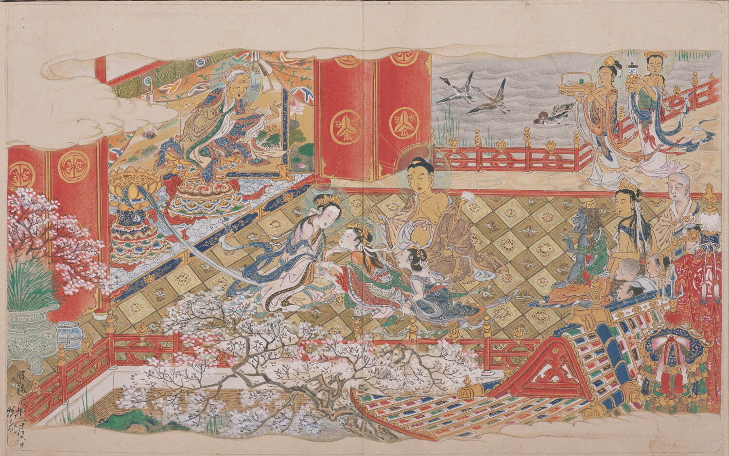 河鍋暁斎《地獄極楽めぐり図》 明治2~5年(1869~72) 静嘉堂蔵 ※会期中場面替えあり