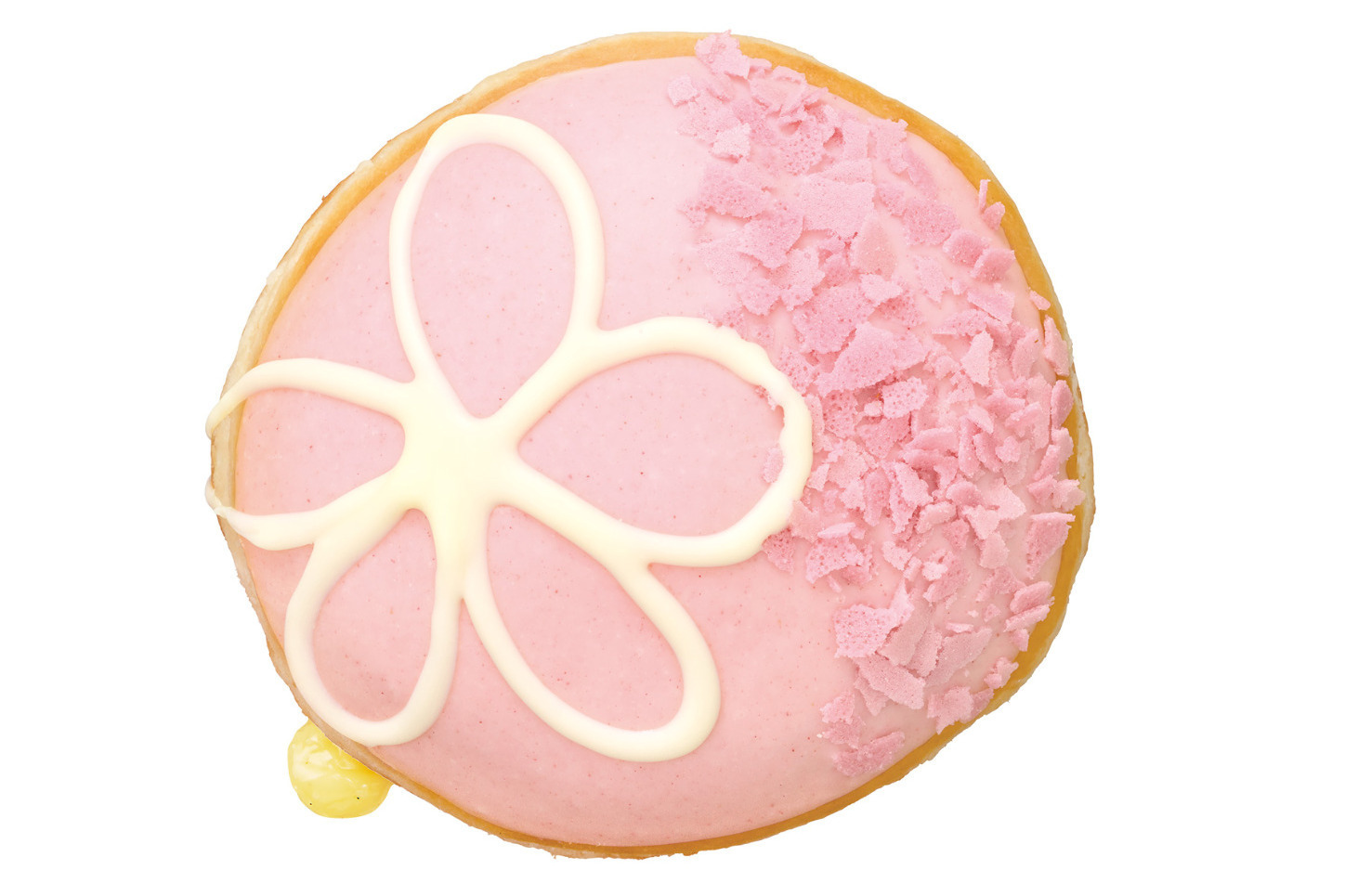 クリスピー・クリーム・ドーナツの春限定ドーナツ、“桜吹雪”表現した苺チョコドーナツなど