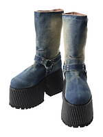 パメオポーズの厚底ブーツ、重厚感ある丸いフォルム＆ウェッジソールで - キャップや三つ編みチャームも｜写真3