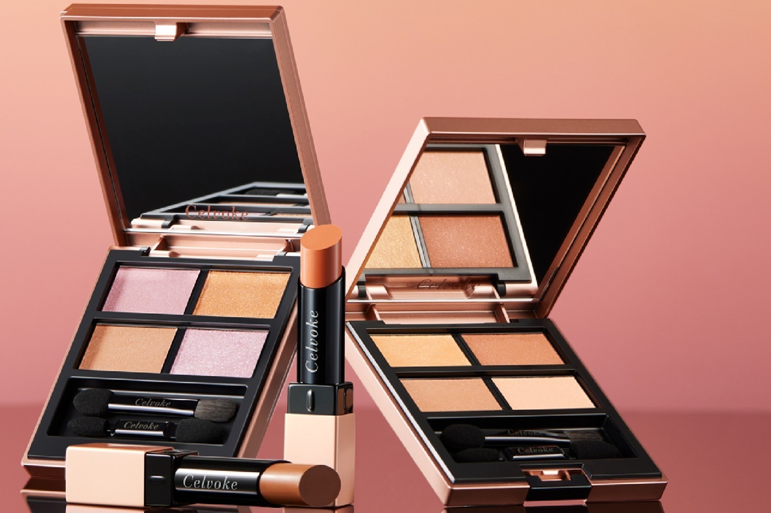 マットアイシャドウ｜セルヴォーク24年夏コスメ、“朝焼け”着想の4色グラデアイシャドウ＆ミルキー色のヌードリップ