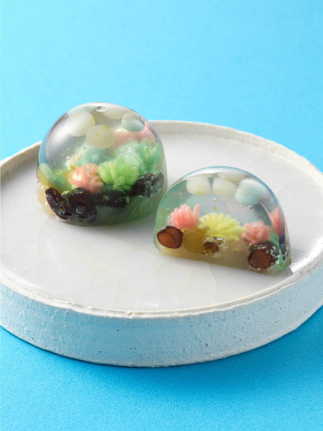 “水族館”テーマの和菓子が日本橋三越本店「全国銘菓展」に集結、クマノミ練り切りやクラゲの琥珀糖など｜写真3