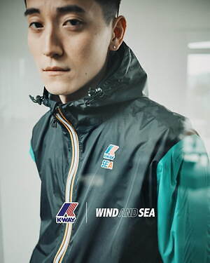 新品 24ss WIND AND SEA × K-WAY レインジャケット S メンズ