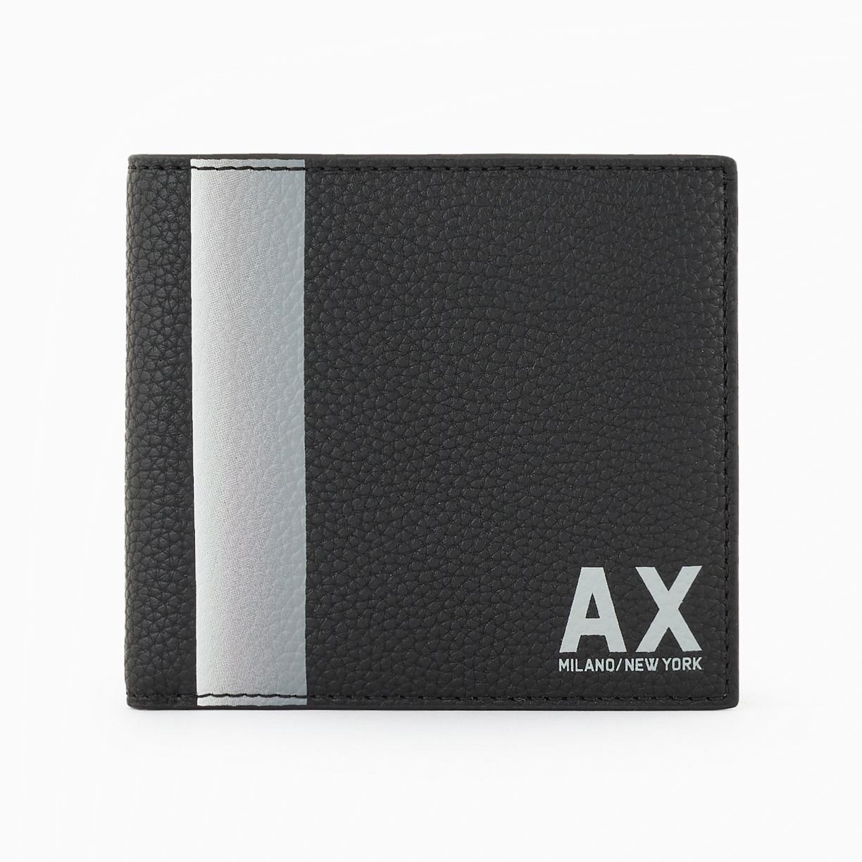 A|X アルマーニ エクスチェンジのウィメンズ＆メンズ財布、シルバー