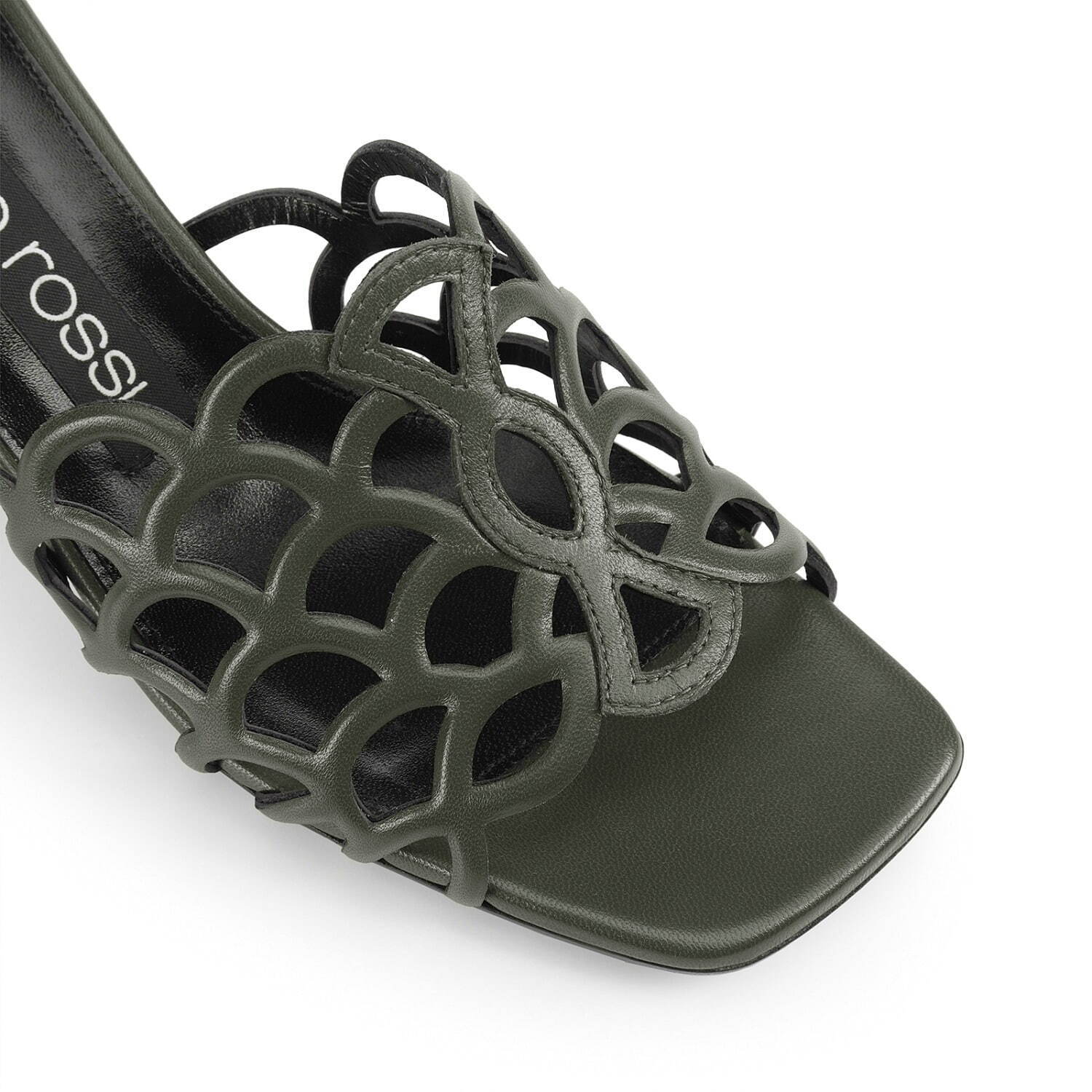 セルジオロッシ☆スカラップウェッジサンダル LR/SR MERMAID サンダル ブラック ローヒール: 15mm, sr Mermaid - Sandals