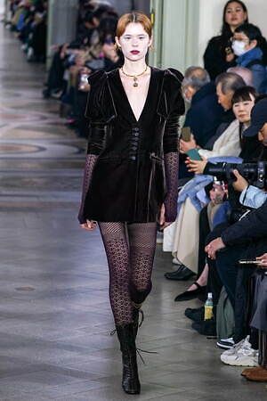 24AW】FETICO フェティコ / JERSEY AND MESH COMBINED LEGGINS