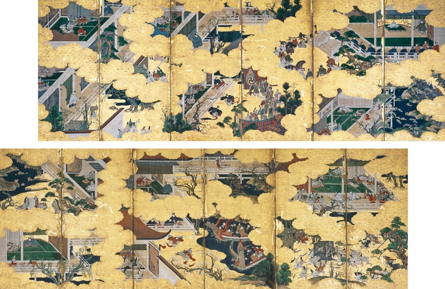 《源氏物語図屏風》 江戸時代 17世紀 泉屋博古館