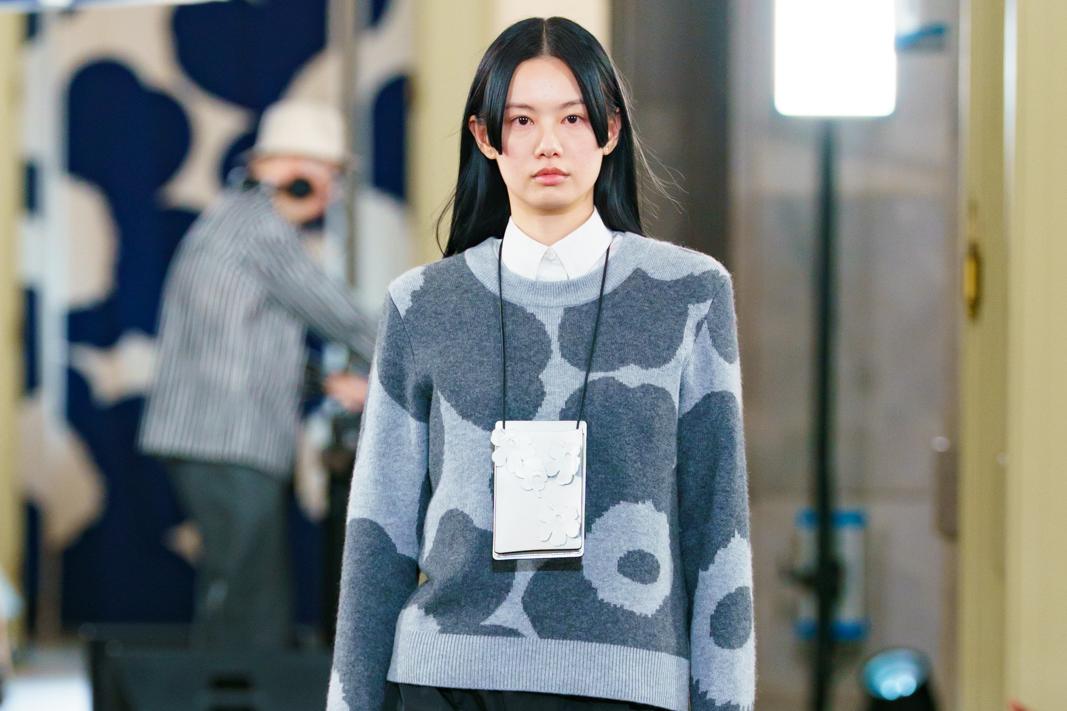 マリメッコmarimekkoウールショートコート縮絨 marimekko（マリメッコ）の「Unikko / Pehmoinen coat（その他