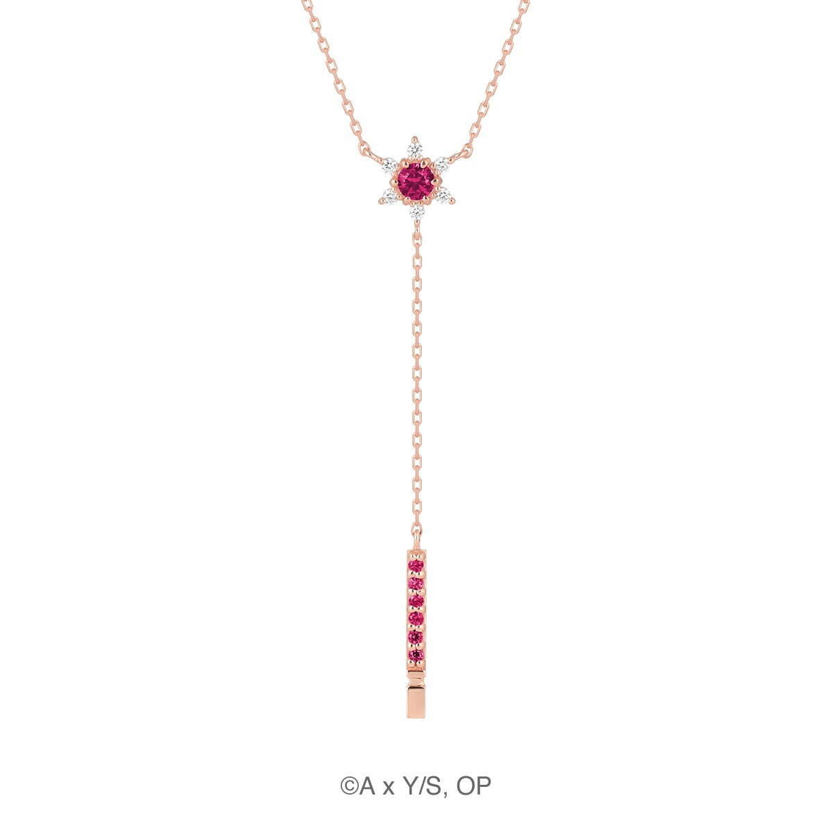 SV(PGc) Necklace / Synthetic Ruby / CZ 17,600円